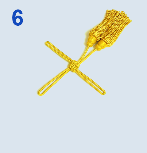 旗の飾り紐の編み方 6
