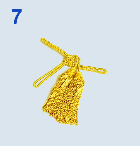 旗の飾り紐の編み方 7