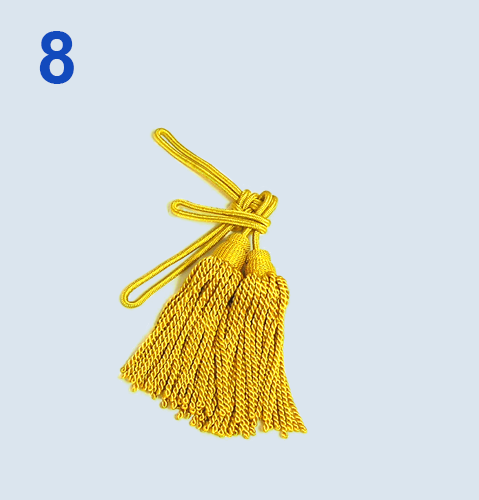 旗の飾り紐の編み方 8
