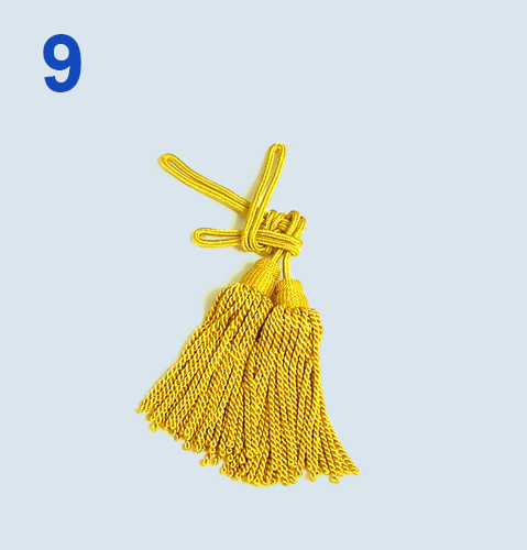 旗の飾り紐の編み方 9