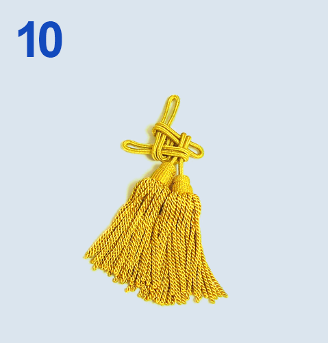 旗の飾り紐の編み方 10