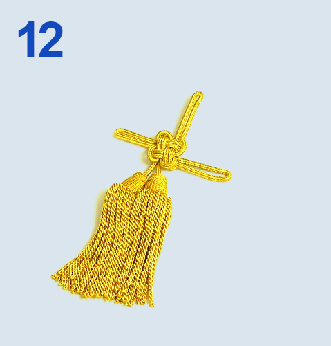 旗の飾り紐の編み方 12